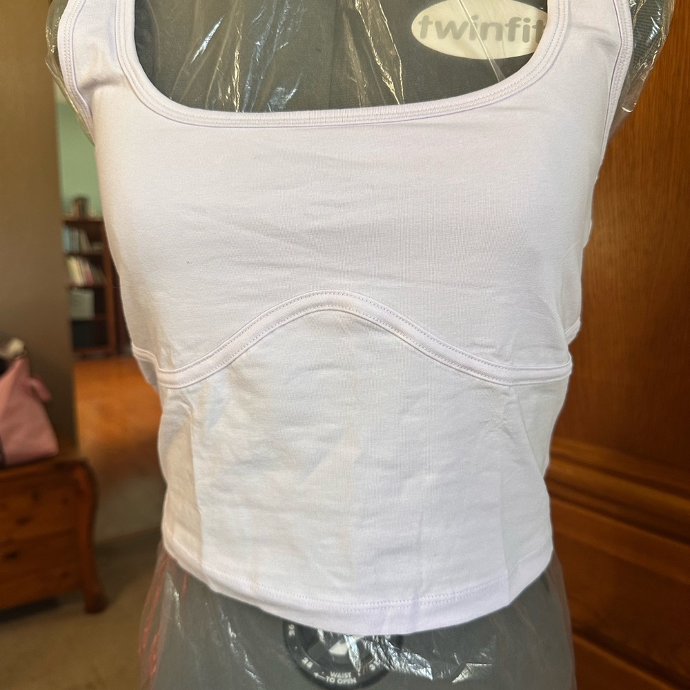 NWT Pink Victoria secret lavender Women's Crop Top size large-